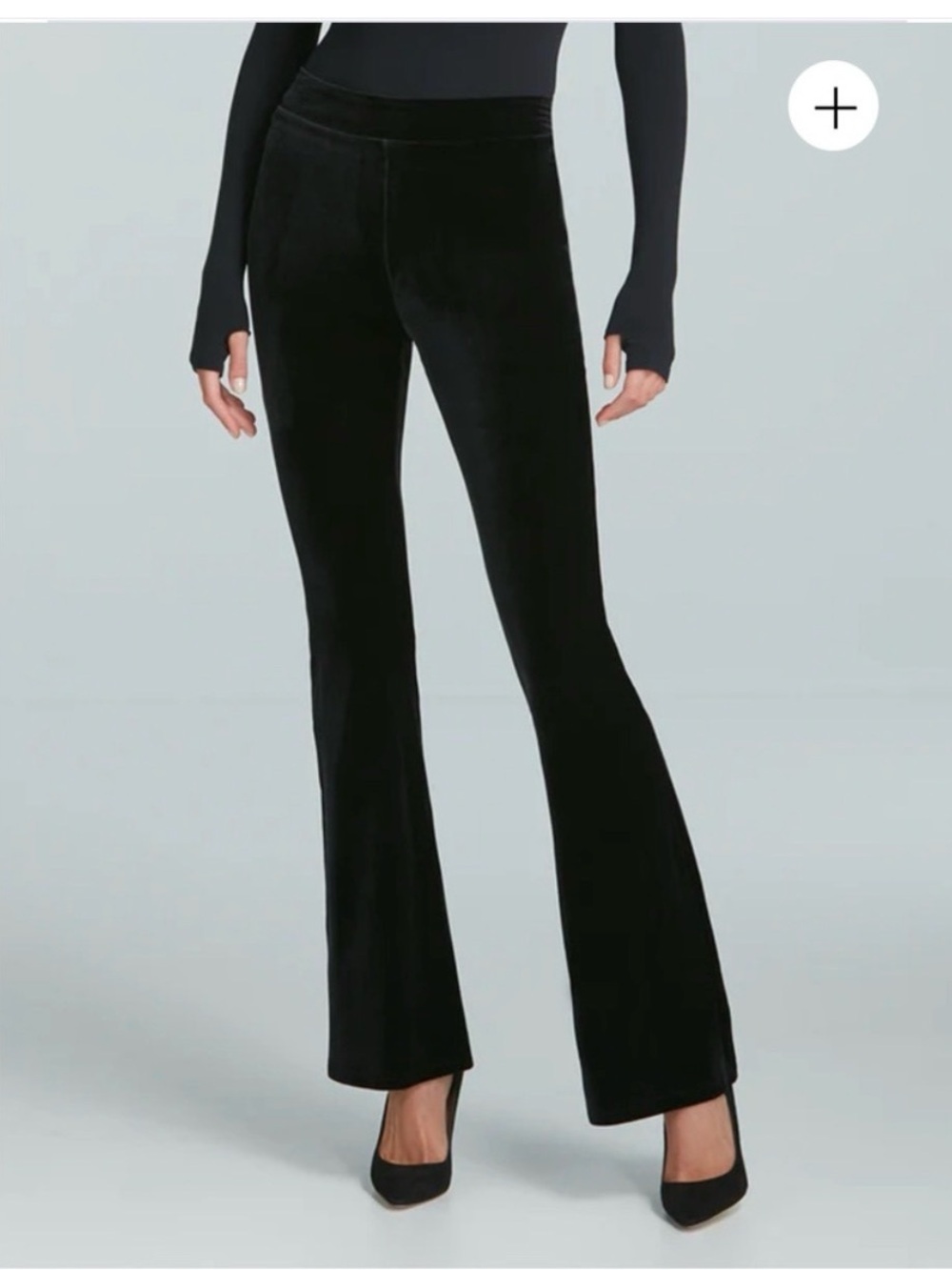 Commando Velvet Pull on Stretch Flare Pant in Black Size Small Halloween